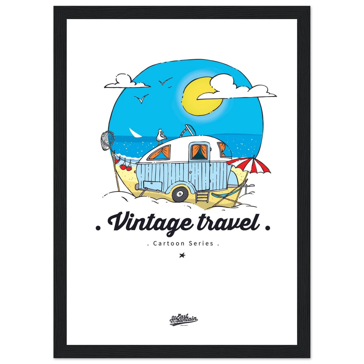 Poster caravane retro