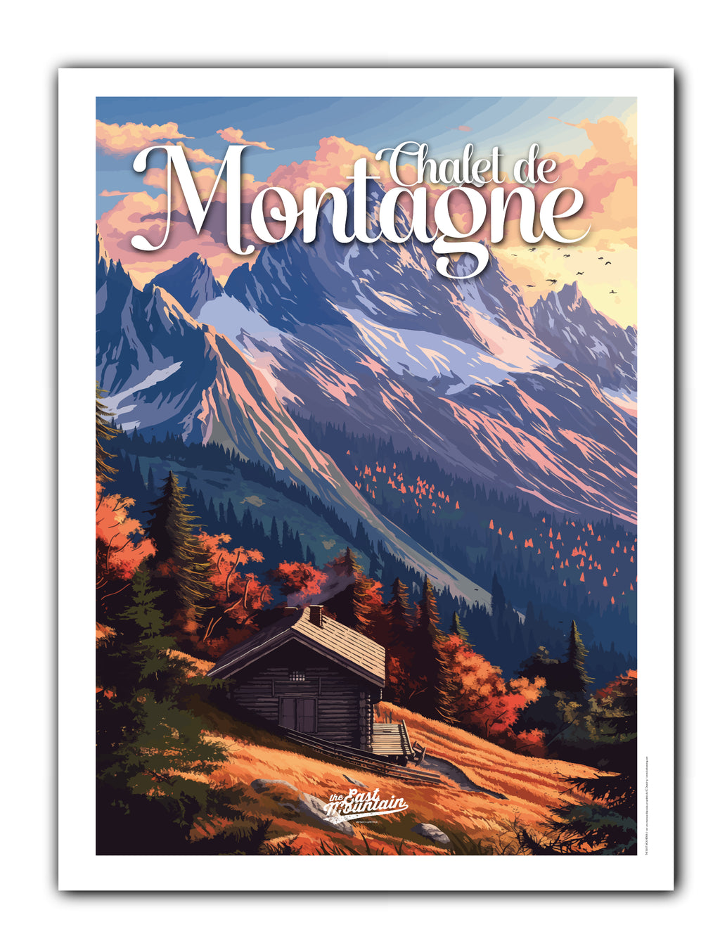 Affiche CHALET DU HAUT – Art mural ambiance montagne | THE EAST MOUNTAIN