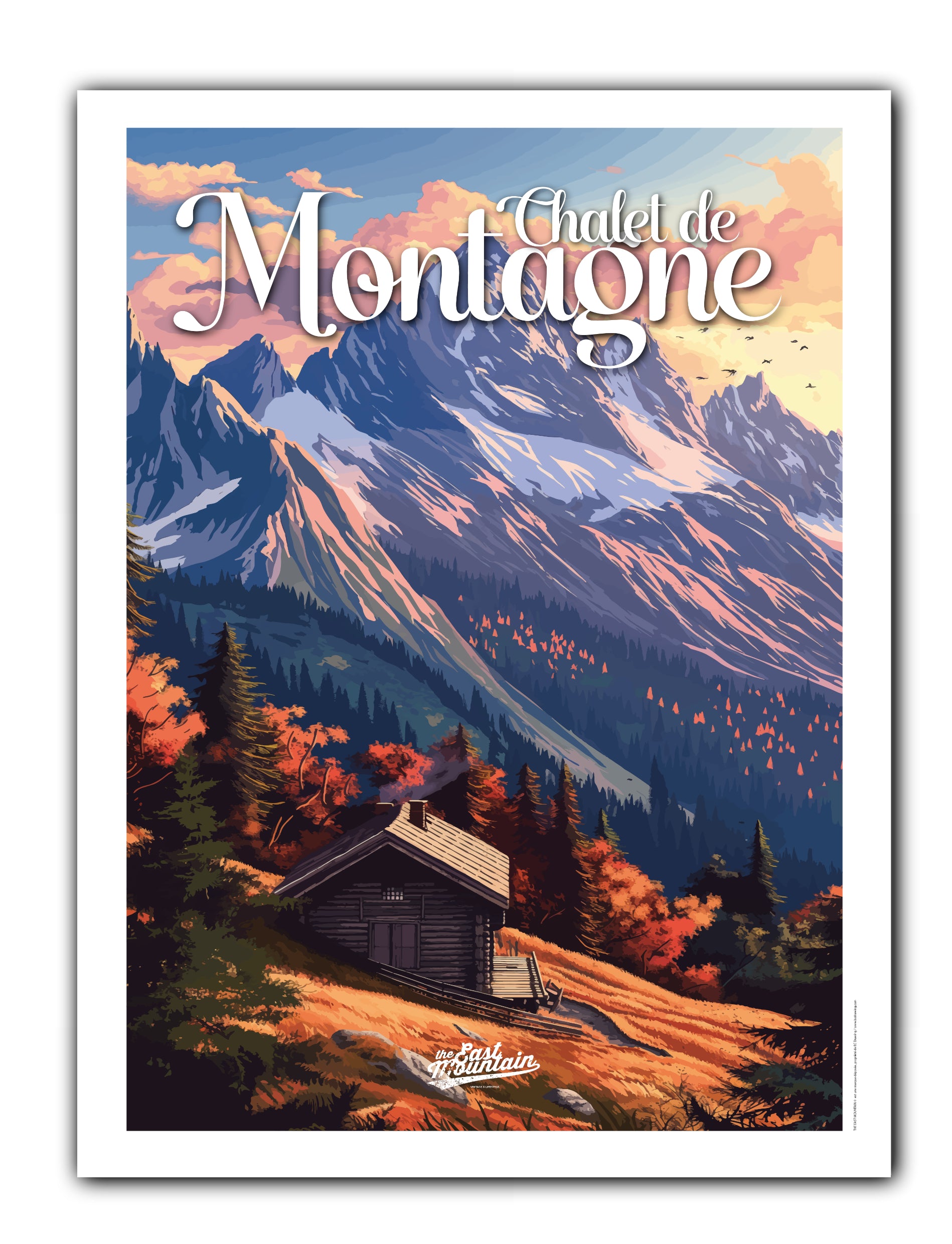 Affiche CHALET DU HAUT – Art mural ambiance montagne | THE EAST MOUNTAIN