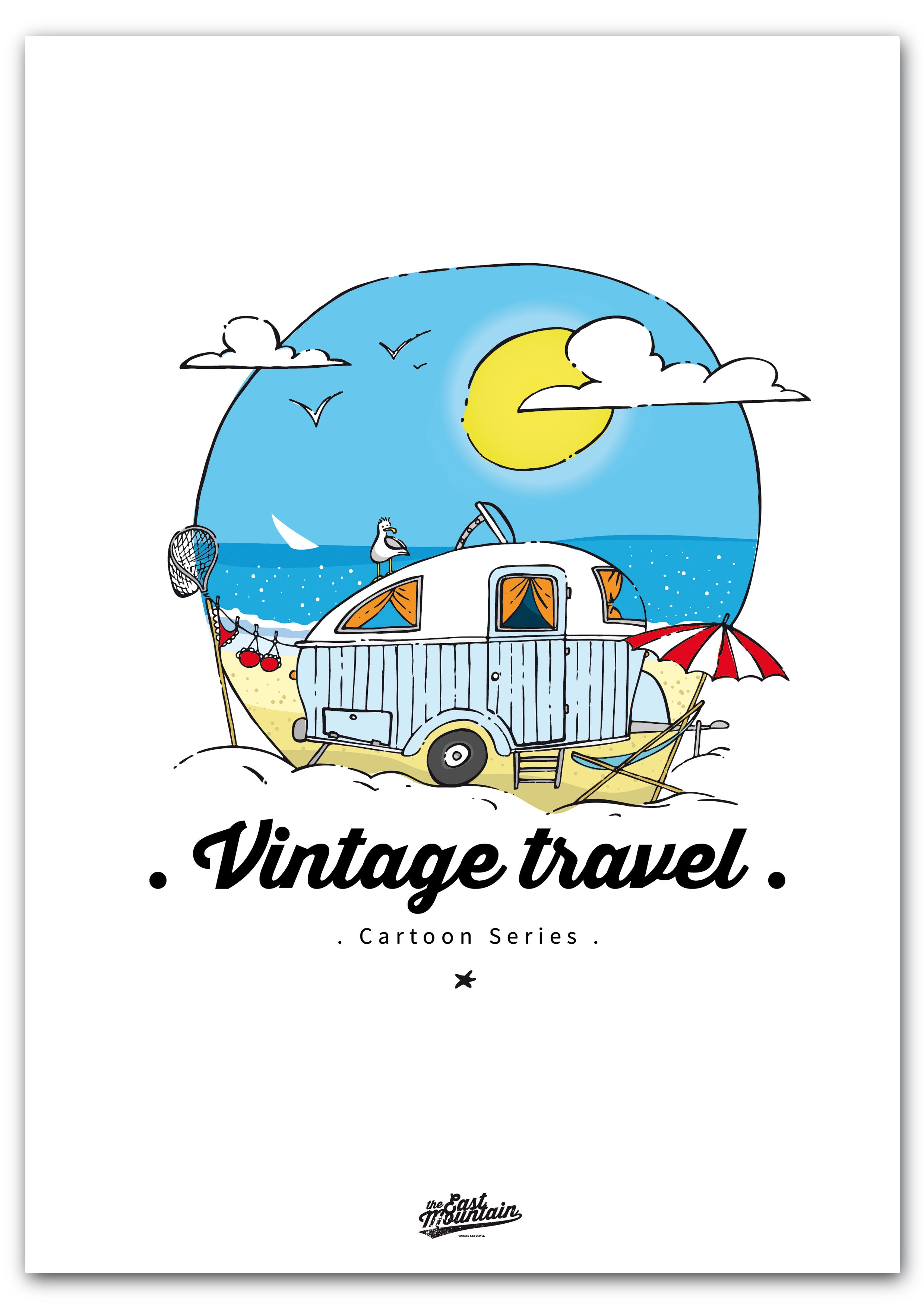 CARAVAN VINTAGE TRAVEL SUN