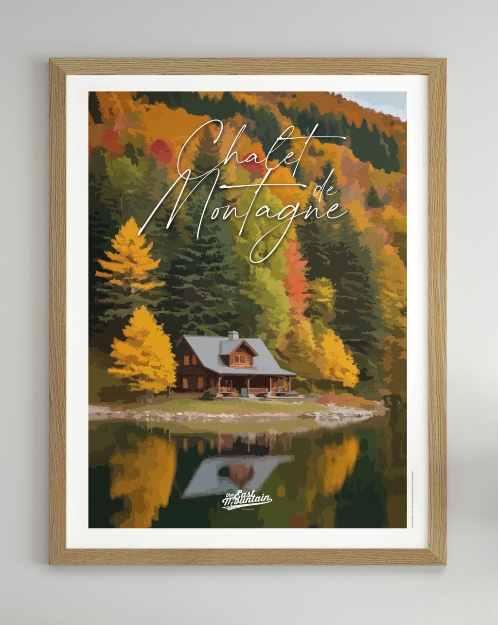 Affiche CHALET AU BORD DU LAC – Décoration murale esprit alpin | THE EAST MOUNTAIN