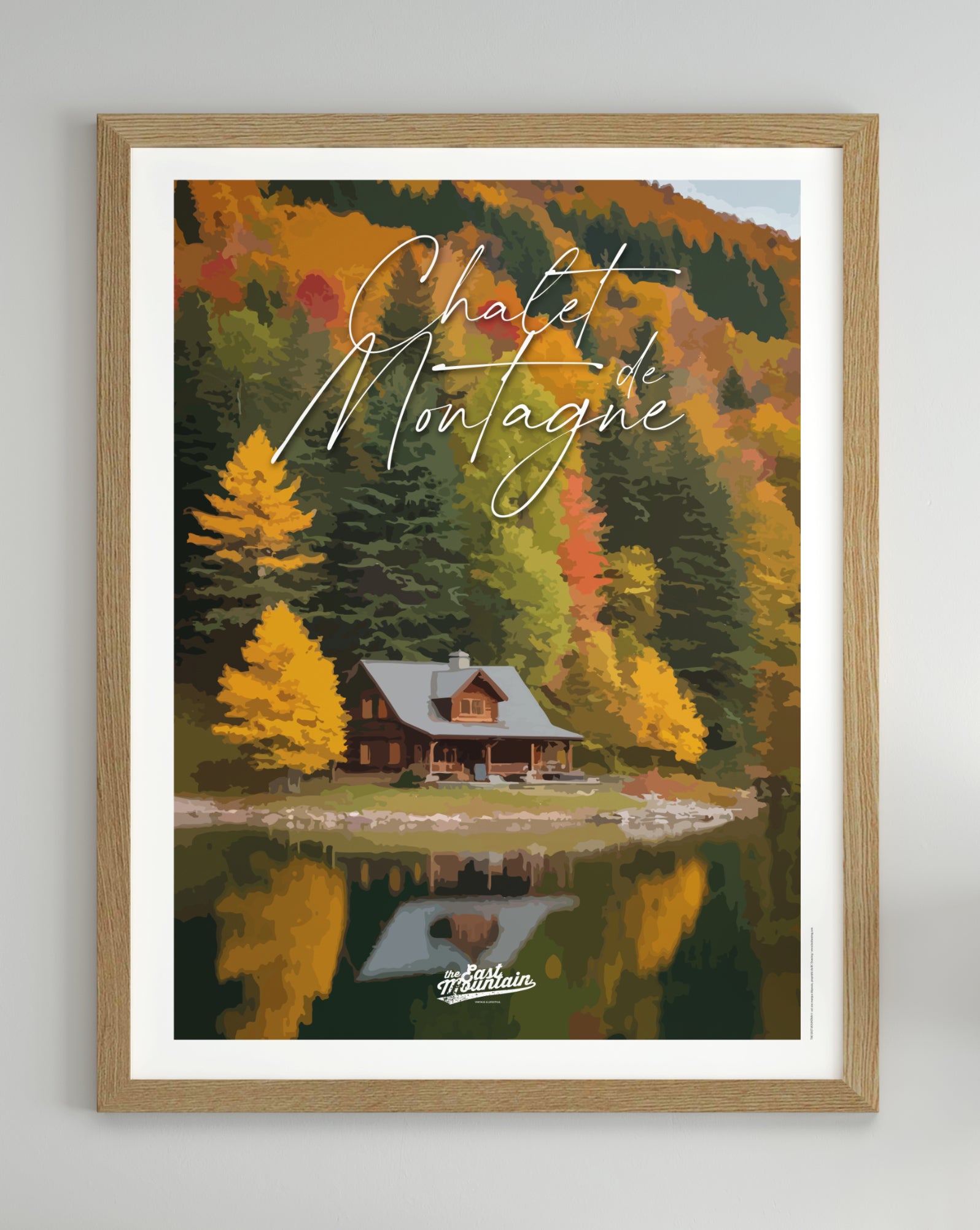 Affiche CHALET AU BORD DU LAC – Décoration murale esprit alpin | THE EAST MOUNTAIN