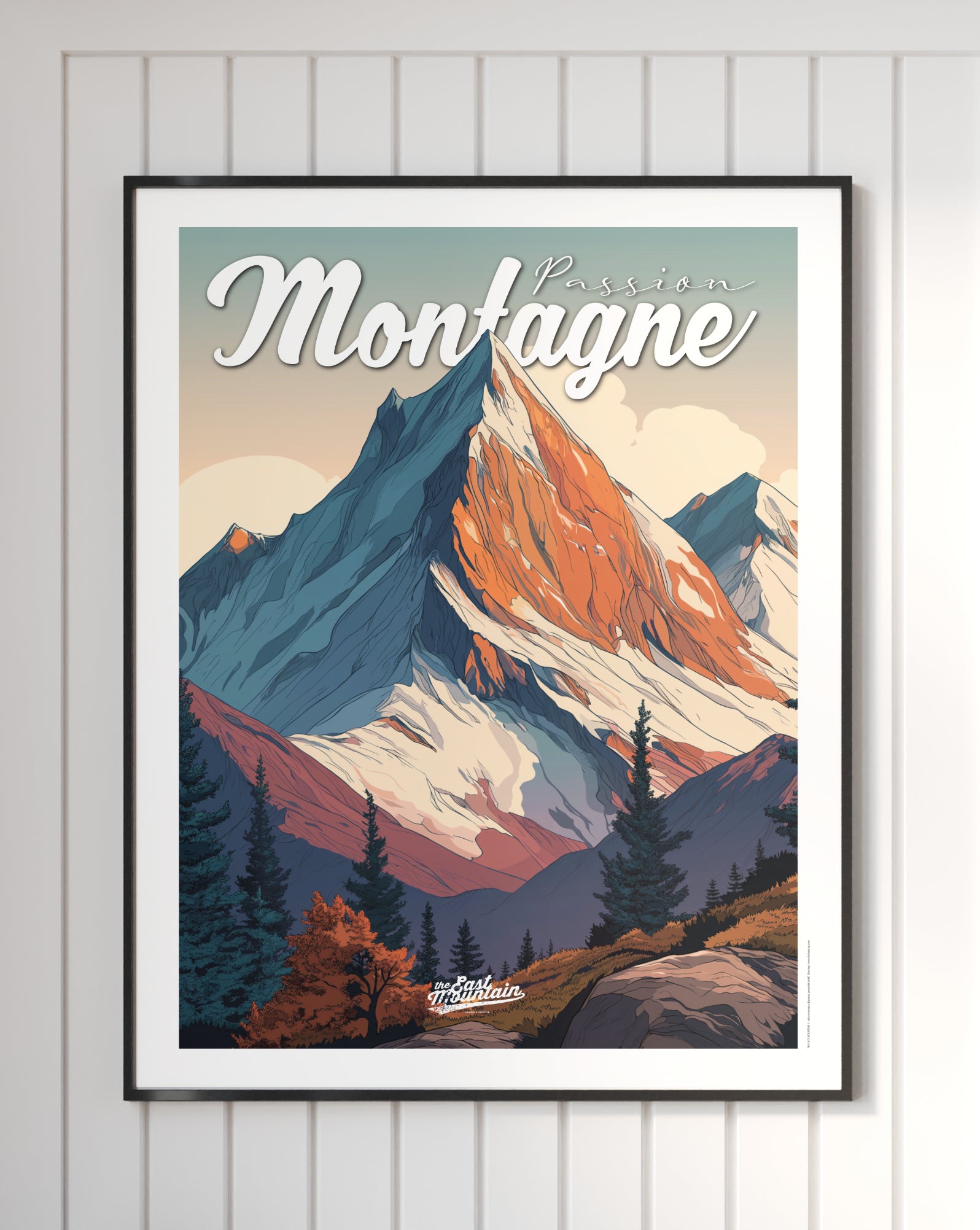 Affiche PASSION MONTAGNE - LUMIERE D'UN SOIR – Décoration murale esprit alpin | THE EAST MOUNTAIN