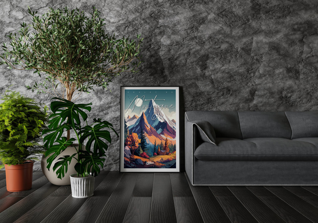Affiche CHALET DU PIC BLANC – Art mural ambiance montagne | THE EAST MOUNTAIN
