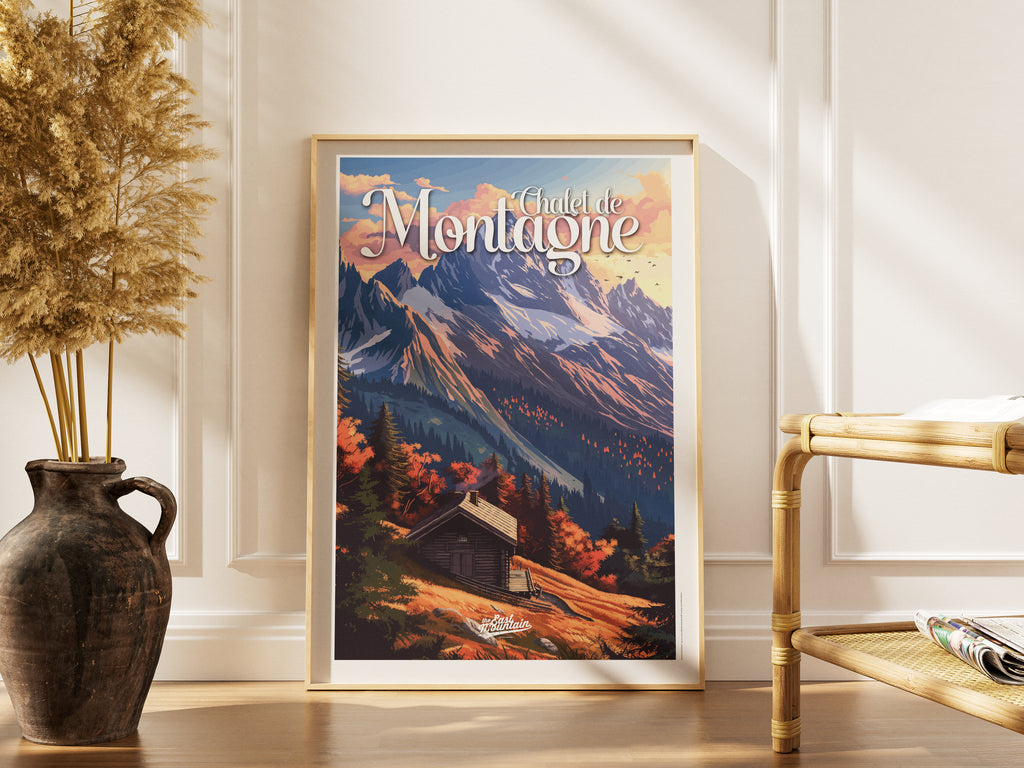 Affiche CHALET DU HAUT – Art mural ambiance montagne | THE EAST MOUNTAIN