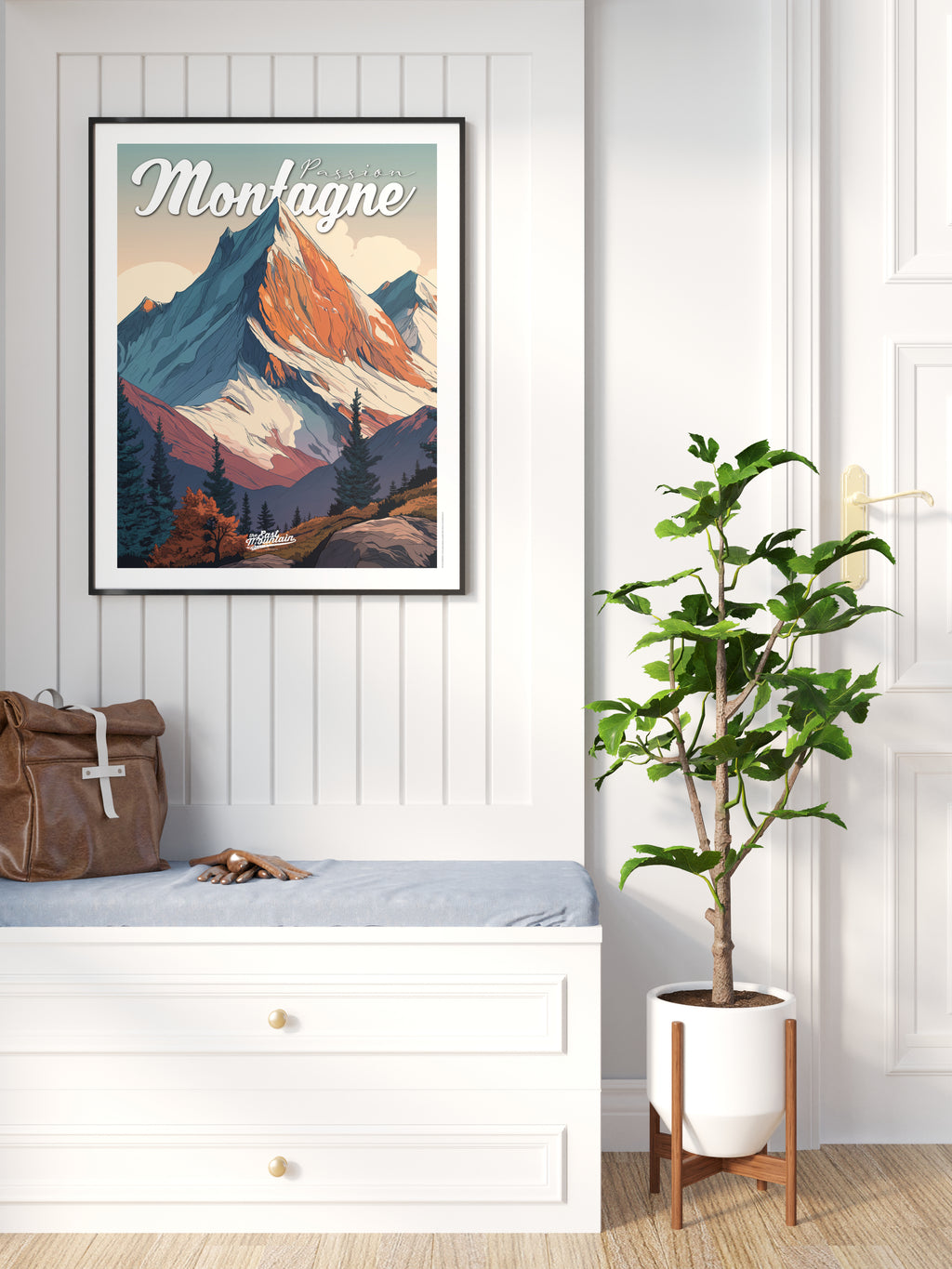 Affiche PASSION MONTAGNE - LUMIERE D'UN SOIR – Décoration murale esprit alpin | THE EAST MOUNTAIN